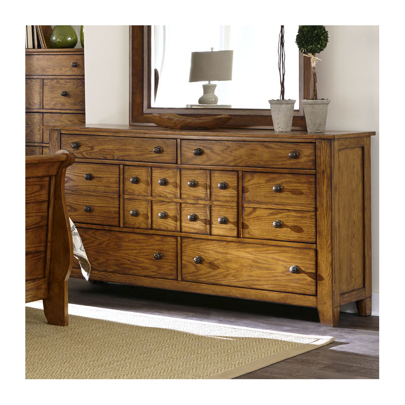Commode 7 tiroirs Oconee, Marron clair