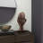 Brown Polystone Mask Thinker Decorative Sculpture, 5" x 8" x 16"