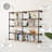 Anniesha Farmhouse Wall Mount Iron Pipe 5 Tier Open Bookshelf (Wood Planks Not Included)