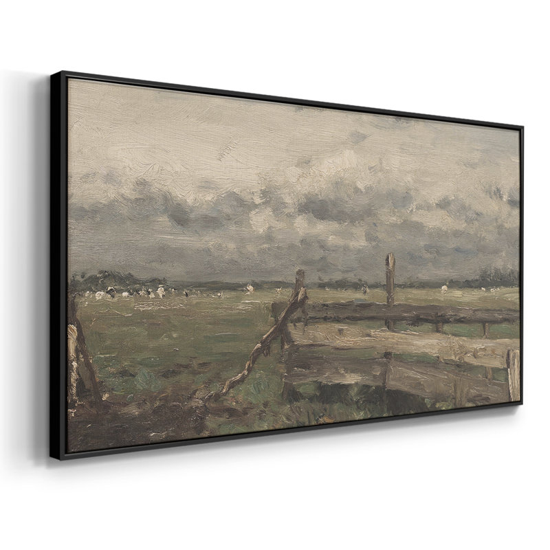 Série paysage -MXCIV- Toile tendue avec châssis encadré - Prêt à être accroché, Noir, H 17 po x l 33 po