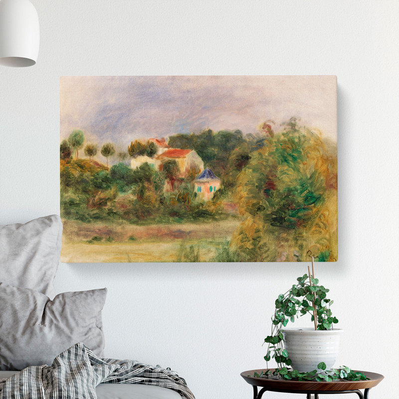 Houses In A Park by Pierre-Auguste Renoir - Wrapped Canvas, 40cm H x 60cm W x 3cm D