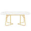 Aeris 140 cm Extendable Oval Dining Table with Steel Base