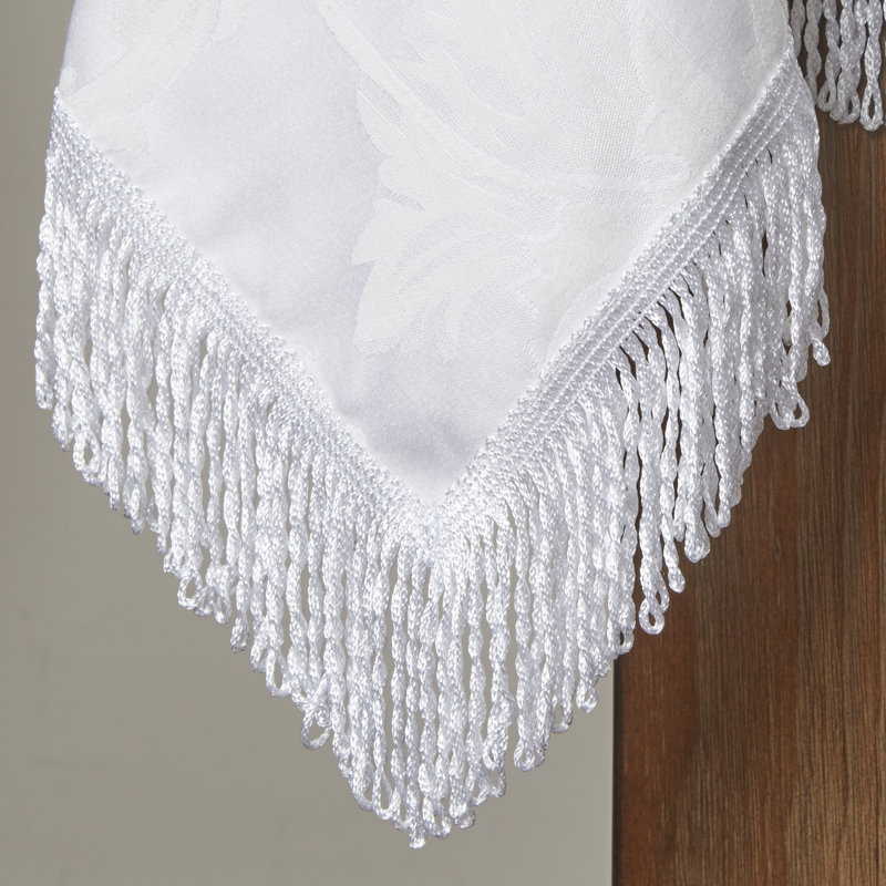 Nappe franges Watterson, Blanc, l 102 po x L 60 po
