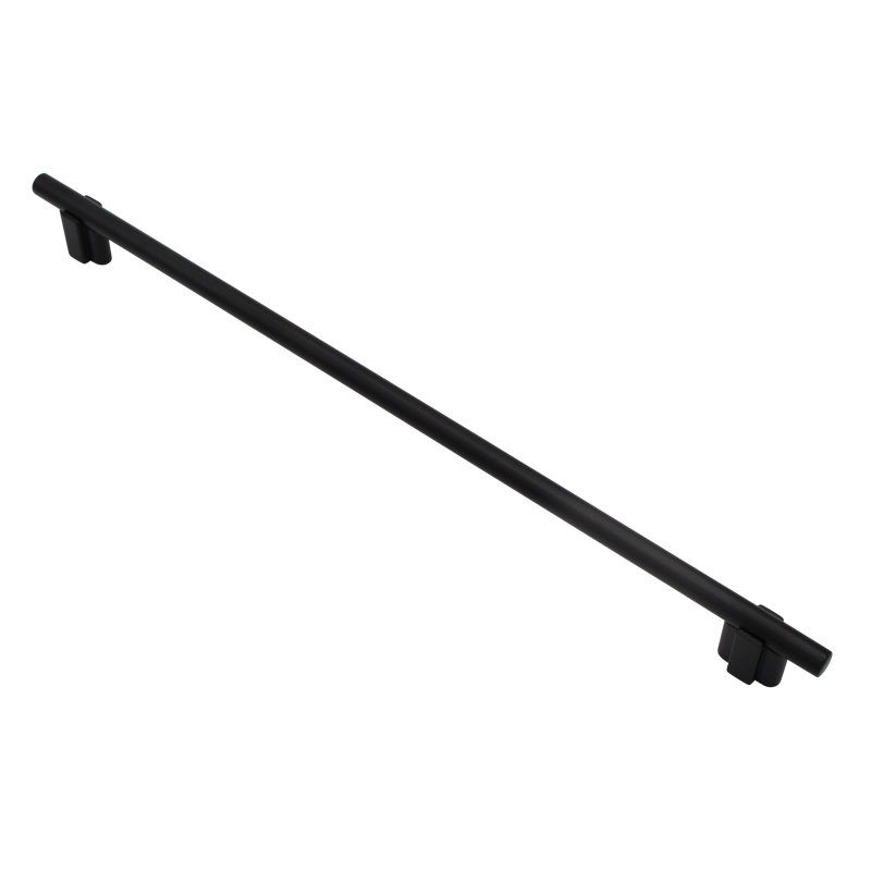 Visturo Smooth 12 5/8" Center to Center Bar Pull, Matte Black, 12 5/8"