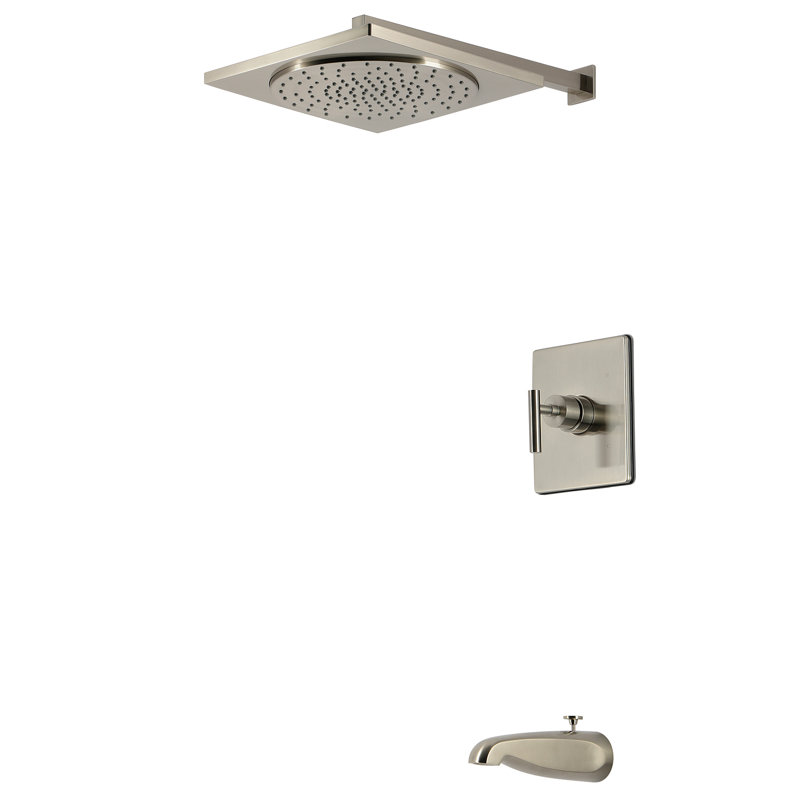 Robinet de baignoire et douche à pression équilibrée à poignée simple Kingston Brass Kingston, Polished Chrome