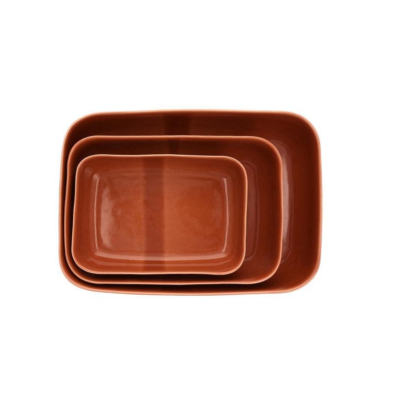 Nosse With Fortessa Svelte Stoneware, 3 Piece Bakeware set, Olive, Olive