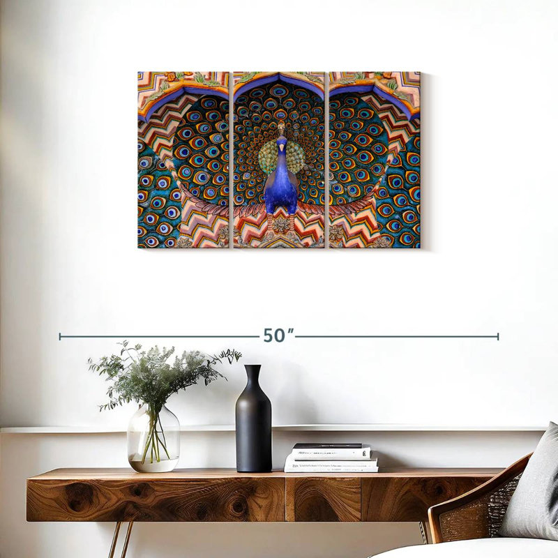 Lilie Pitam Niwas Chowk Peacock, 20" H x 33" W