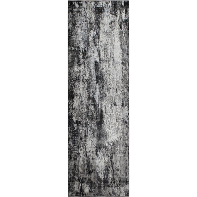 Machine Washable Bridget Gray/Black Rug