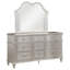 Commode élégante à 9 tiroirs avec miroir double arqué