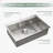 33" L x 22" W Drop-in Kitchen Sink 16 Gauge Stainless Steel Kitchen Sink Single Bowl Kitchen Sink