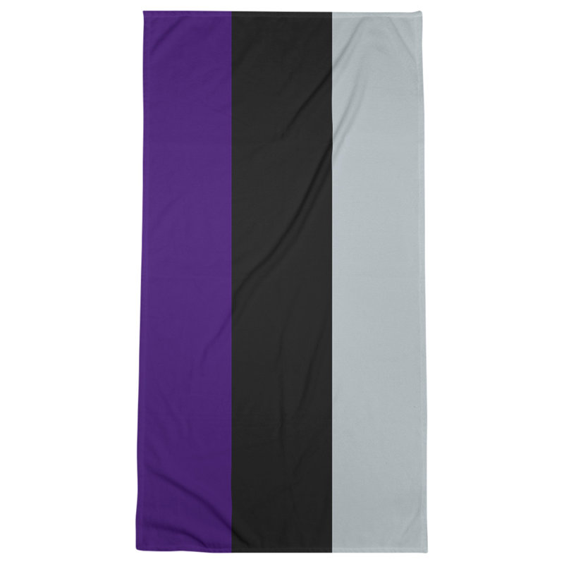 Colorado Lightweight Beach Towel, Purple/Black/Silver, Microfiber