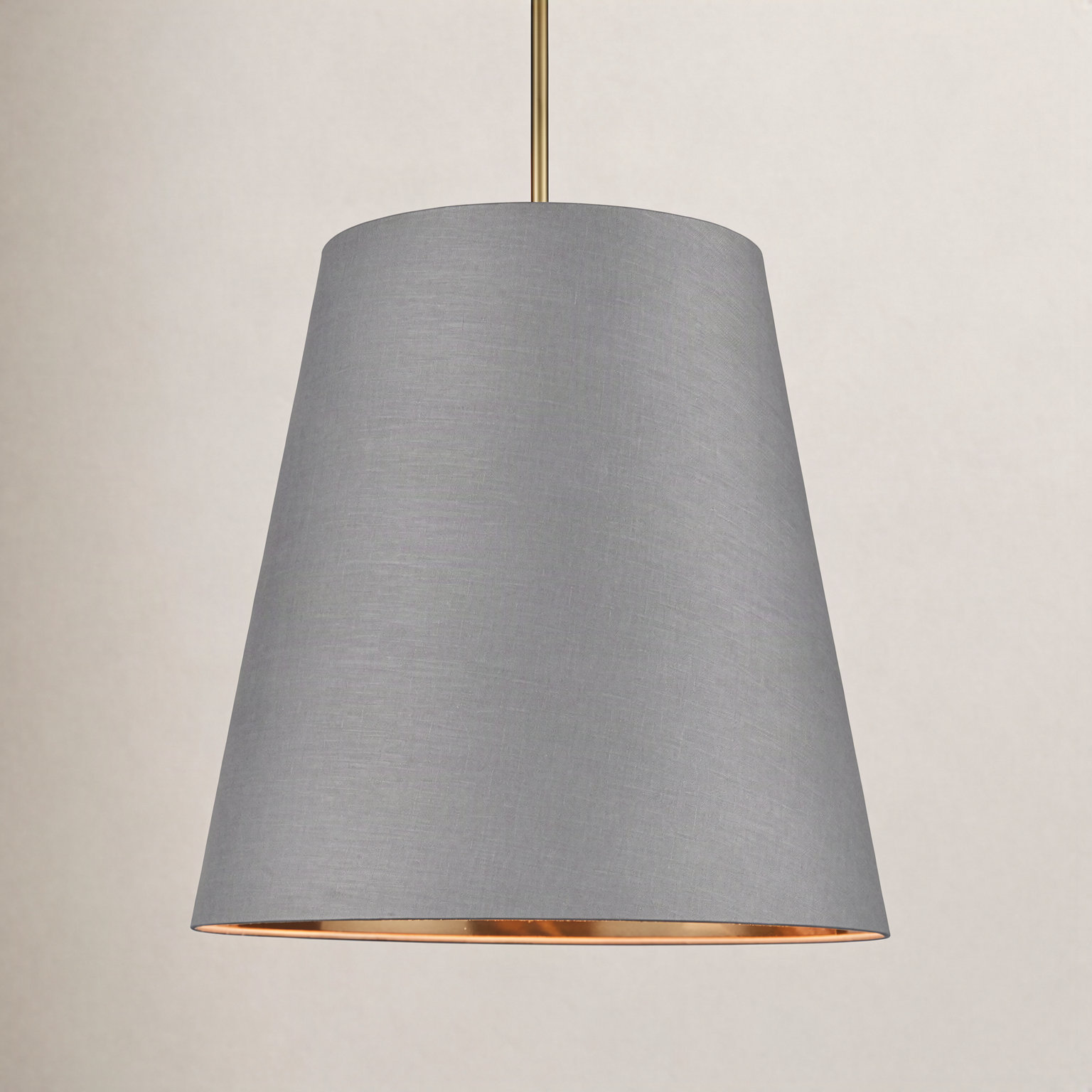 3 Light Steel Pendant, 71.76" H x 24.88" W x 24.88" D, Gray, Gold