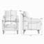 Fauteuil d'appoint moderne du milieu du siècle en velours côtelé avec pieds en bois massif-125673910-125673911