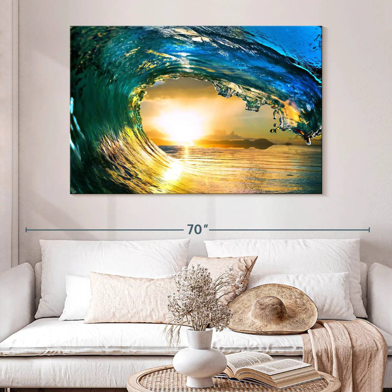 Gillard Sunset Ocean Wave, 34" H x 51" W
