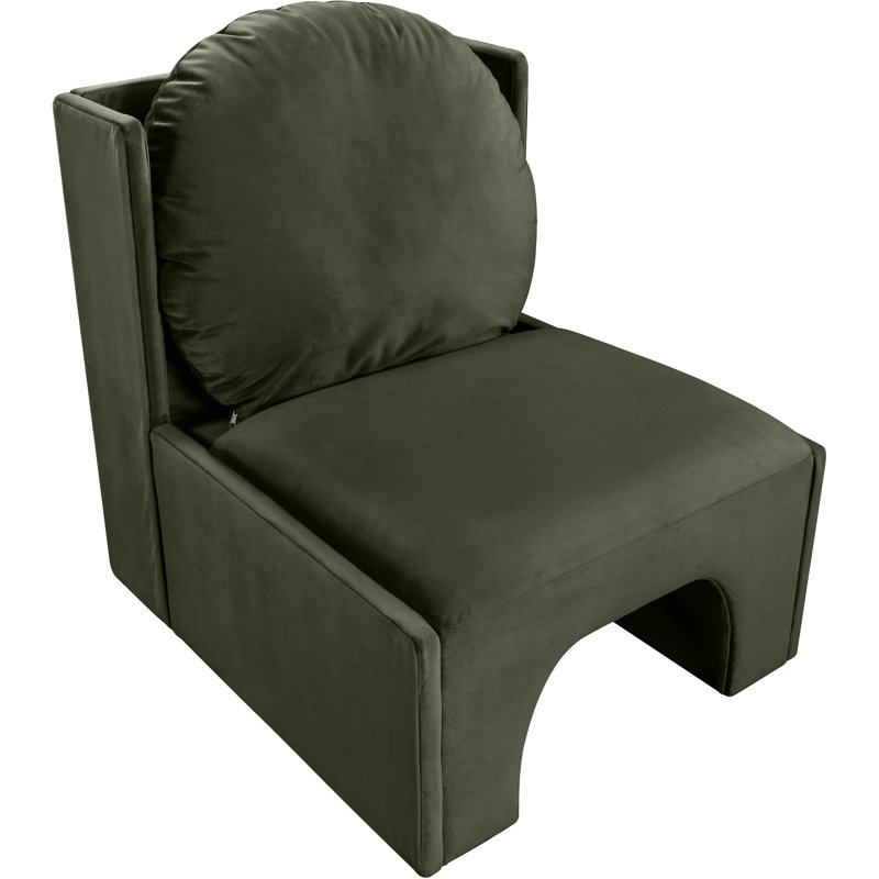 Fauteuil d'appoint en velours Castner, Velours vert