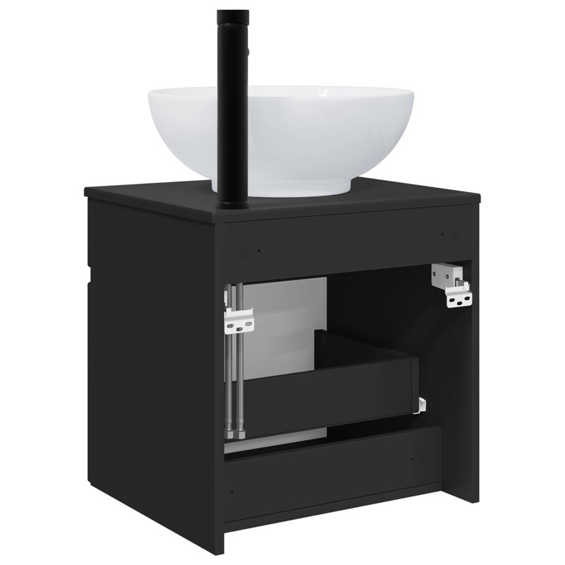 490 mm Bathroom Vanity, Black