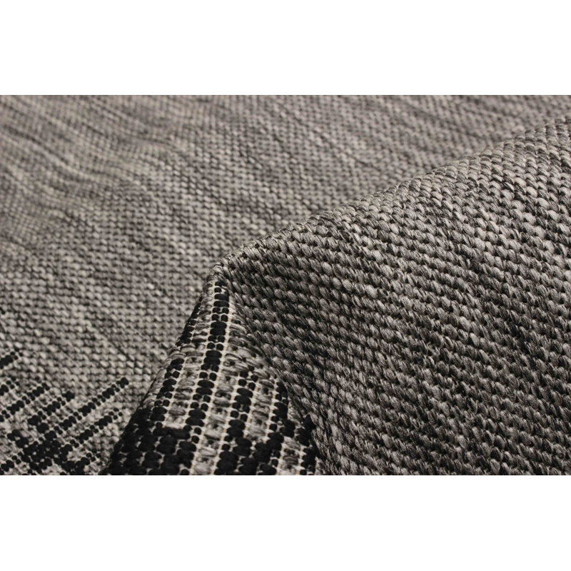 Tapis gris Edge, Tapis de couloir 2 pi 8 po x 8 pi 2 po