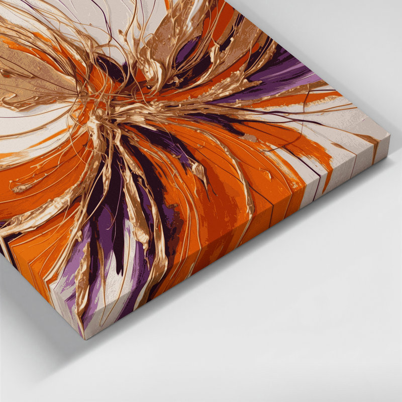«Lyrical Abstraction 98», art mural sur toile brune, H 8 po x l 8 po