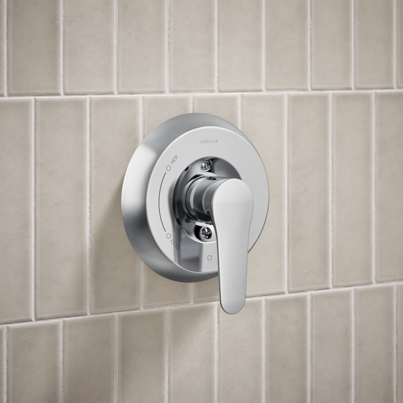 Kohler July Rite-Temp Shower Valve Trim with Lever Handle, Less Showerhead, Polished Chrome