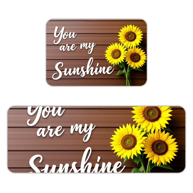 Ensemble de 2 tapis de sol en flanelle « You Are My Sunshine »