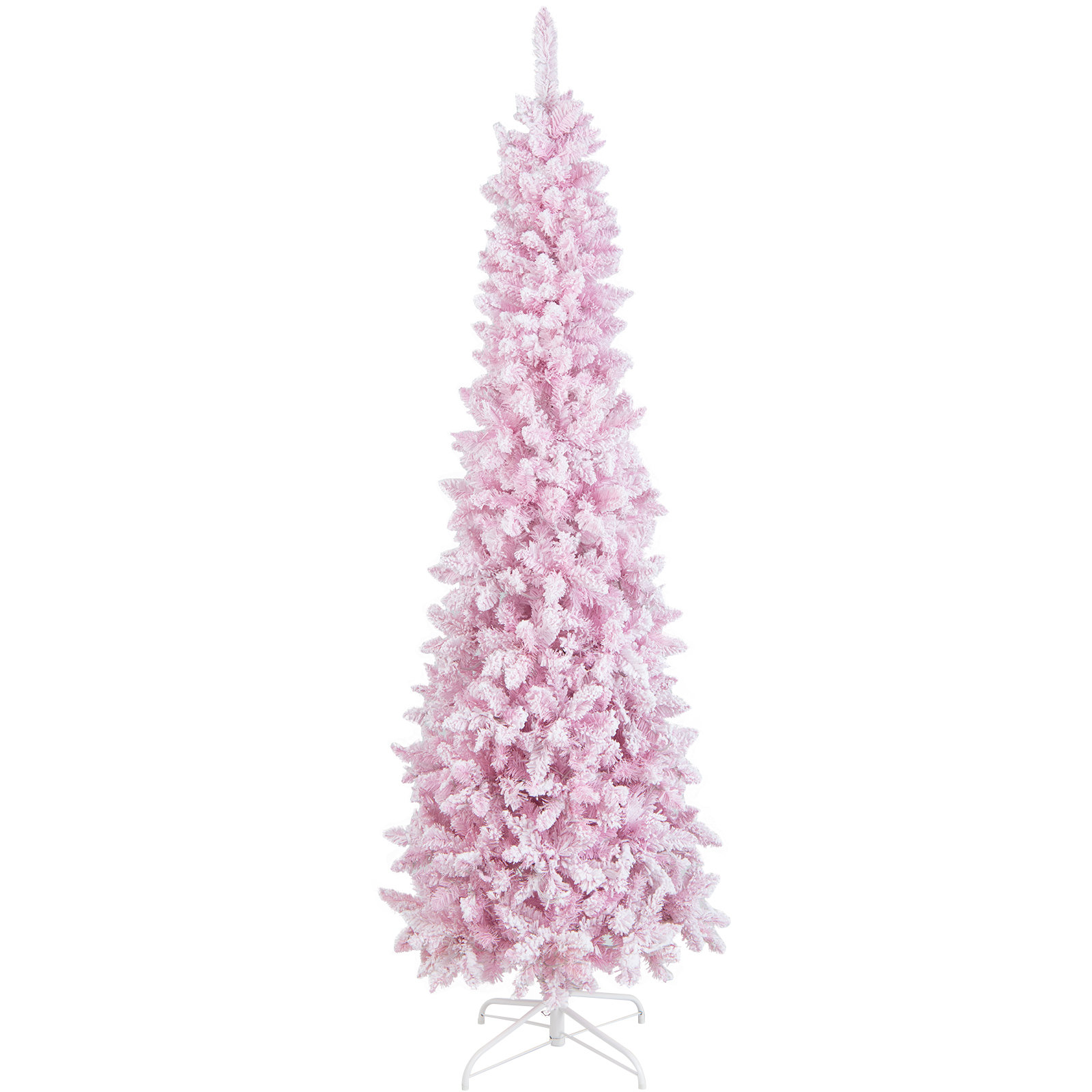 The Holiday Aisle® 84'' H Slender Pink Artificial Fir Christmas Tree ...