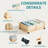 Underbed Organizer With Wheels With Large Capacity Dust Bag,Sturdy Wood Rolling Under Bed Shoe Storage Organizer Drawer 2 Packs-1342056053