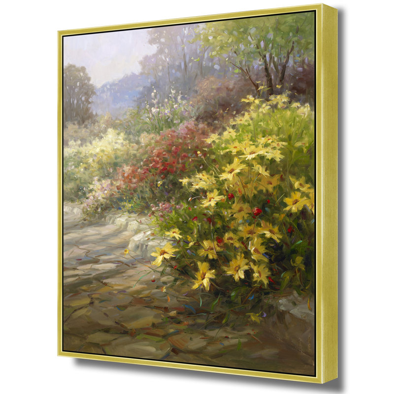Terrace Of Gold Print, 42" H x 32" W, Gold