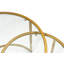 Ensemble de tables basses Modernes (2 pièces), doré, 23,6 po x 23,6 po x 16,9 po | Plateau en verre trempé de 0,16 po d'épaisseur | Pieds en métal robustes, parfaits pour le salon et le décor glamour, design élégant et élégant-818401635-806181982-806181981