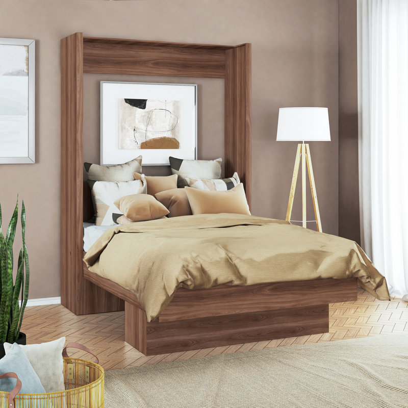 Dekari Storage Murphy Bed, Full / Double, Brown