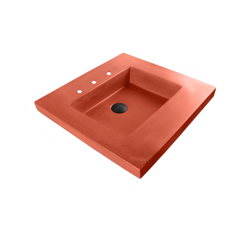 Newterra 24'' L Bathroom Sink, Widespread, Brick