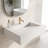 Pyramid 30" Wall-Mounted Modern Bathroom Sink with Ramp Basin - White, With Faucet Hole-534316223