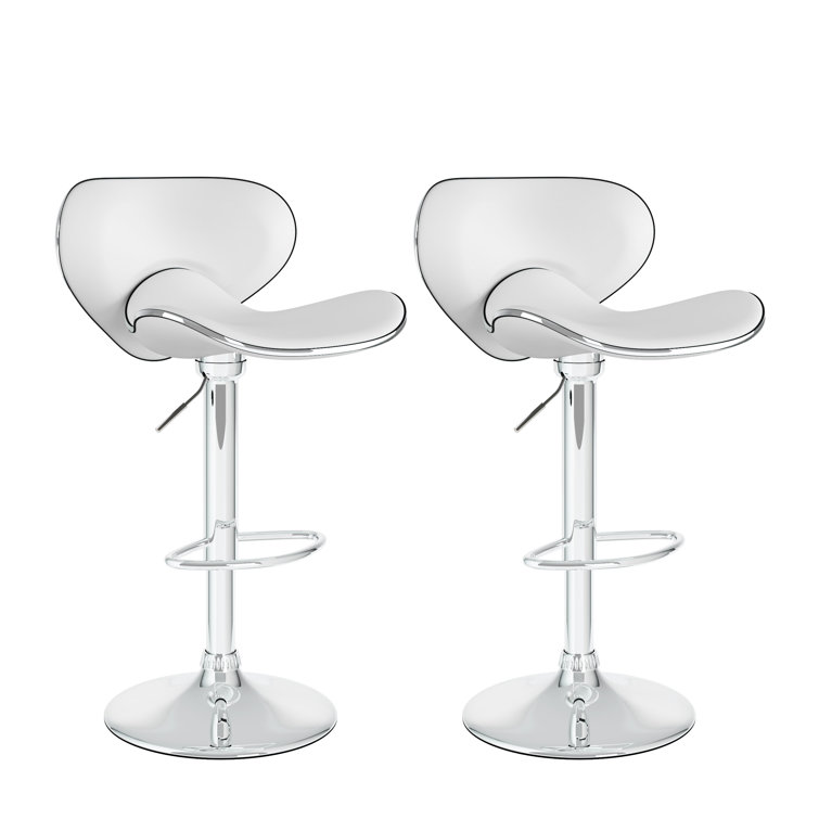 Abdusbasiyr Swivel Upholstered Adjustable Height Counter Stool with Solid Wood Frame