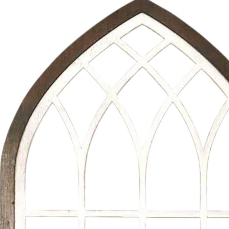 24" X 17" Brown And White Wood Wall Decor