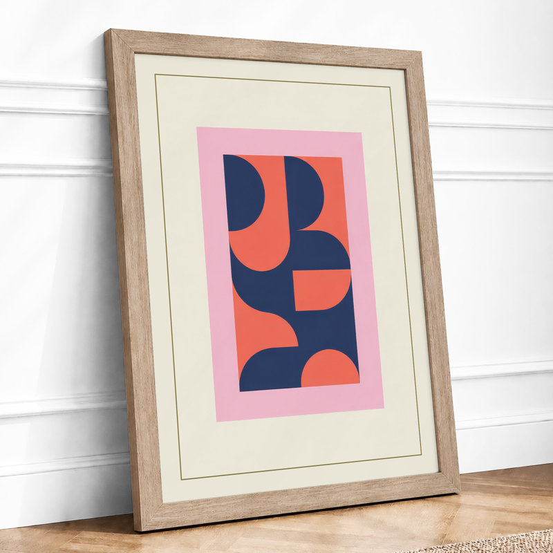 Curved Symmetry Geometric - Print, Oak, A3 - 42.0 x 29.7 cm