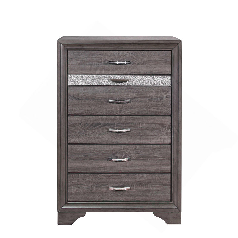 Commode gris étincelant