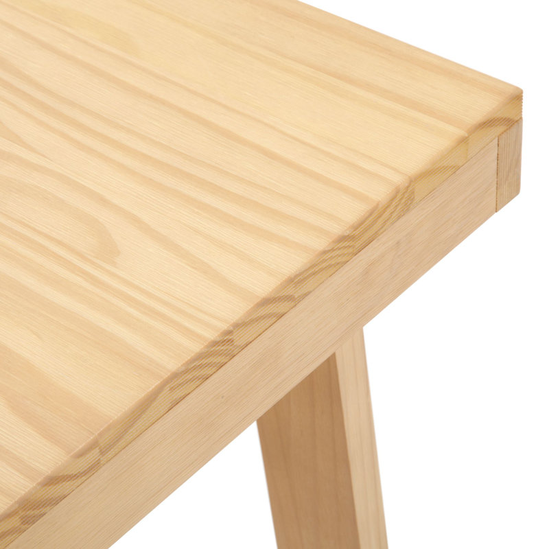 Cathelyne Solid Wood Single Coffee Table, 17.5" H x 40.25" L x 20.5" W, Blonde Wirebrush