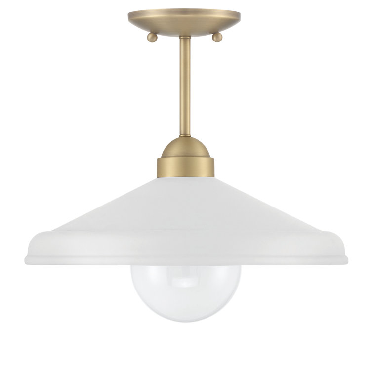 Delilah Single Light Metal Semi Flush Mount