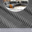 Canapé modulaire de l 163,8 po 6 tissus tendance. Gris, structure en contreplaqué, pieds élégants en bois d'hévéa. Pour le bureau: 163 po. Matériaux. Pieds stables