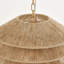 Dia 17.72 Inches, 1-Light Modern Farmhouse Chandelier With Hand-Weaving Shade