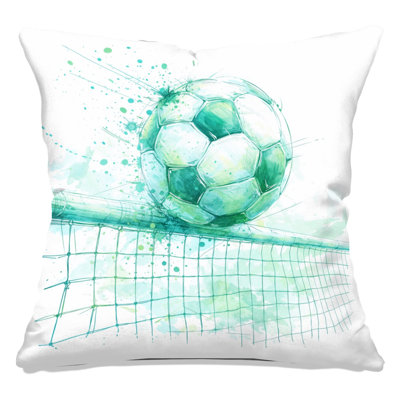Illustration de ballons de soccer, coussins décoratifs à double face