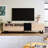 Modern Tv Stand For 80-Inch Tvs, Double Storage Precedence. Media Console With Drop Down Door, Cable Management, Entertainment Unit 80'' Cabinet Storage, Proficiency. Doors, Hole, Adjustable Shelf,-1018885444