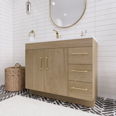 41.73'' Single Bathroom Vanity with Acrylic Top