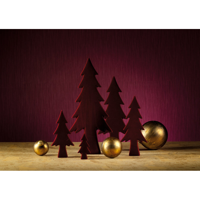 Flocked Tree, Green, 19" H x 9" W x 3" D