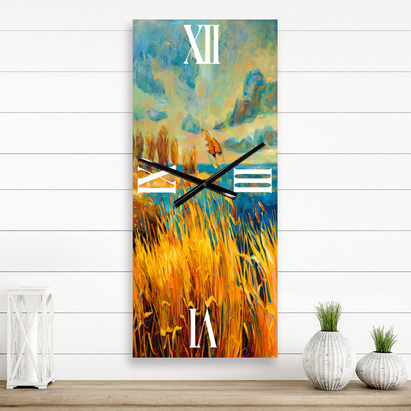Horloge murale Vibrant Sunset on Lake, Petit