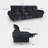 Modular Power Reclining Sofa, 4 Seater Recliner Couch  With Usb & Type-C Ports-1709409807-1704978878