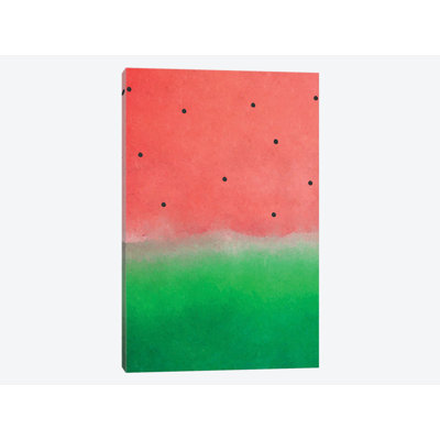 « pastèque estompée », reproduction sur toile