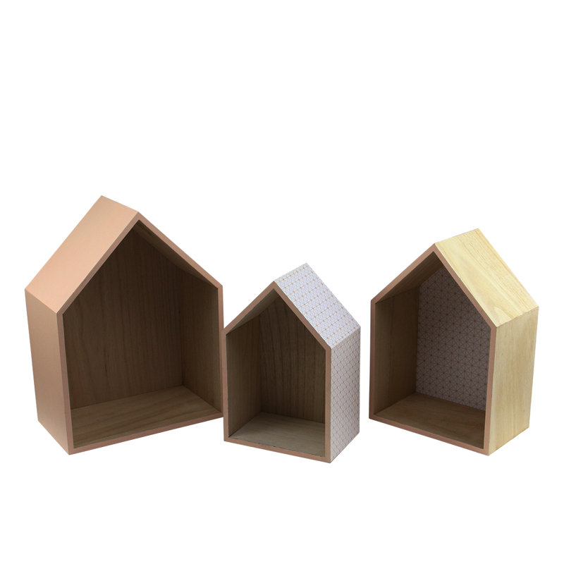 Boîtes de rangement de base de luxe avec décorations 11,5 - 15,5 po, Pêche