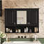Armoire de rangement pour salle de bain avec tablettes ouvertes et tablette réglable-906998832
