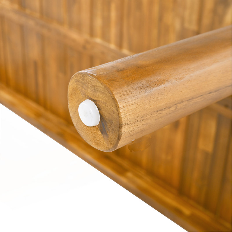 Table de salle à manger d'extérieur en bois d'acacia de L 67 po