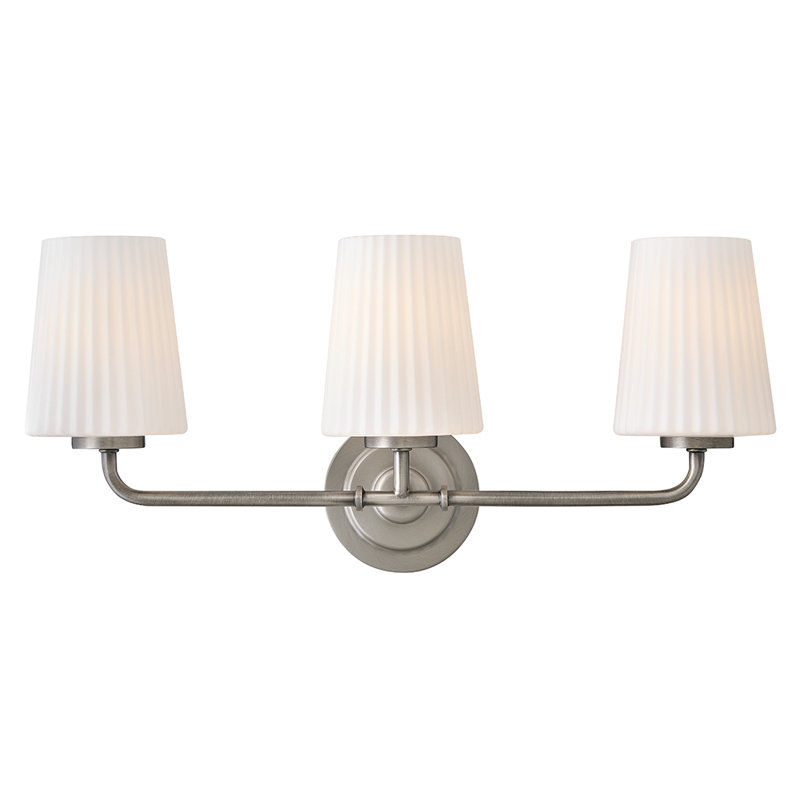 Hinkley Mckenna Medium Three Light Vanity, Nickel
